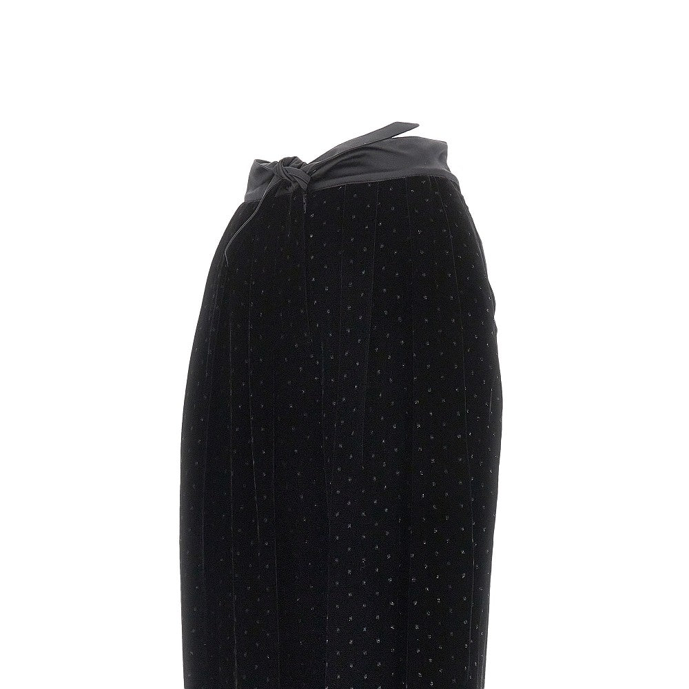 lurex polka-dot velvet pants