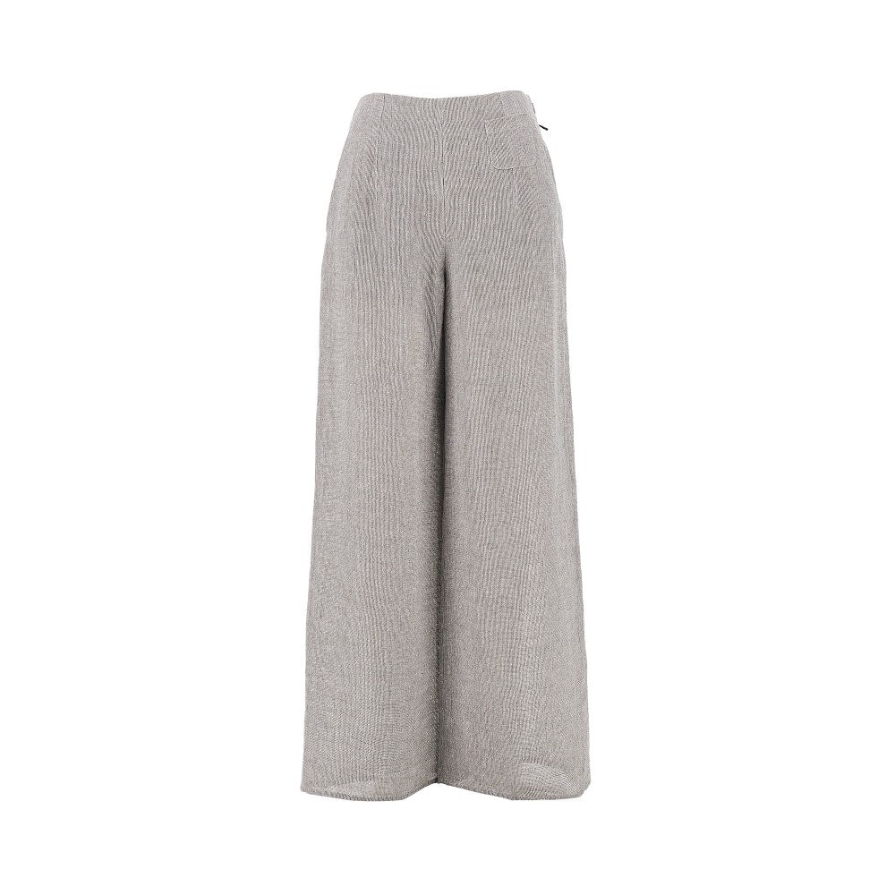 linen-blend gauze pants