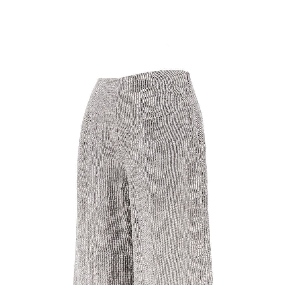 linen-blend gauze pants