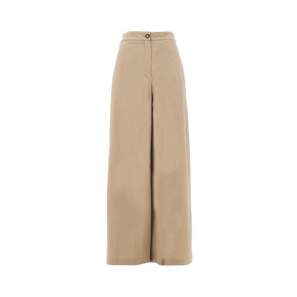 EMPORIO ARMANI 40 stretch poplin wide leg pants