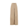 stretch poplin wide leg pants