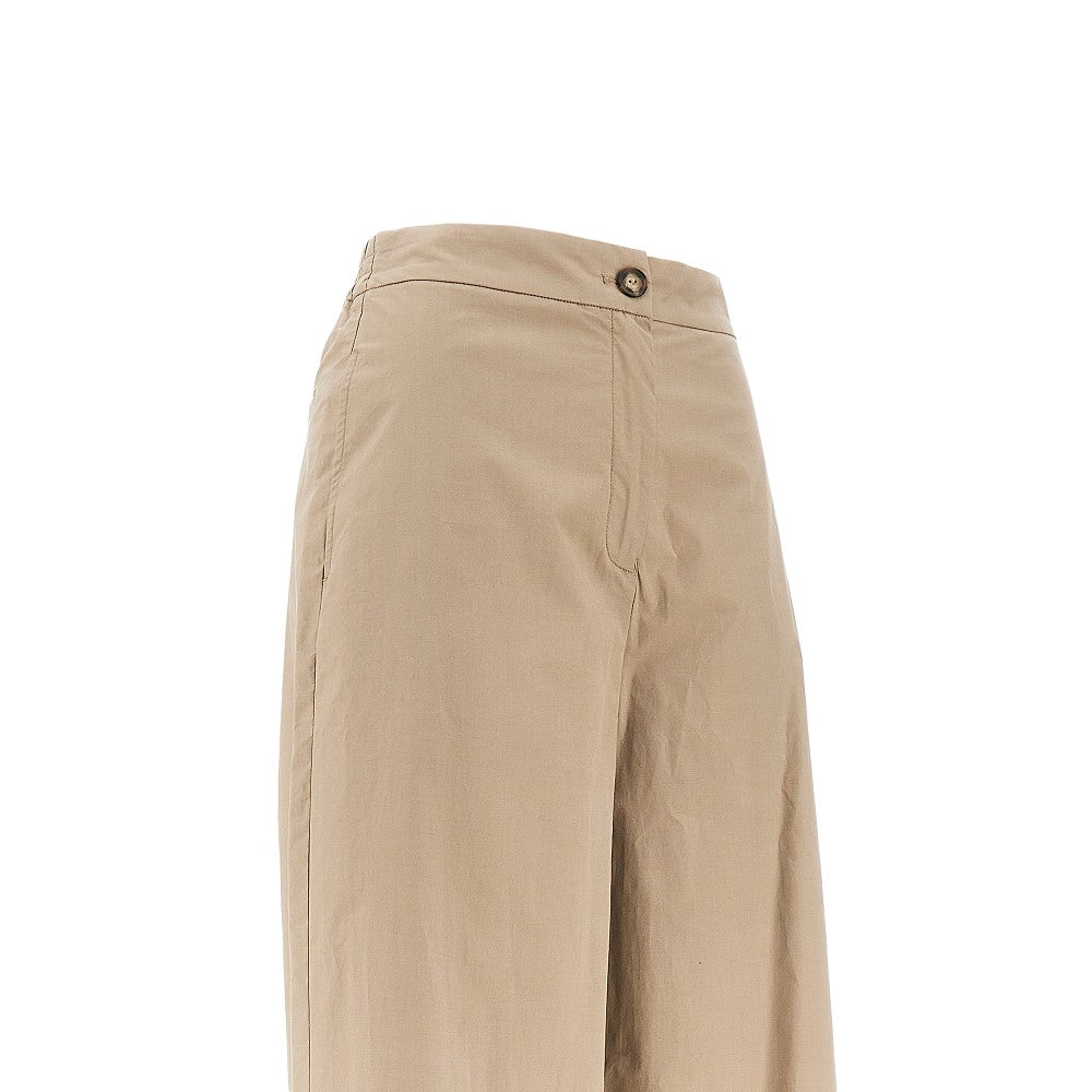 EMPORIO ARMANI 40 stretch poplin wide leg pants