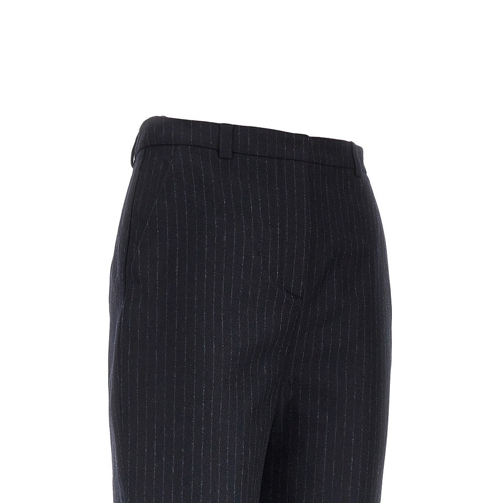 wool-blend pants with pinstriped motif