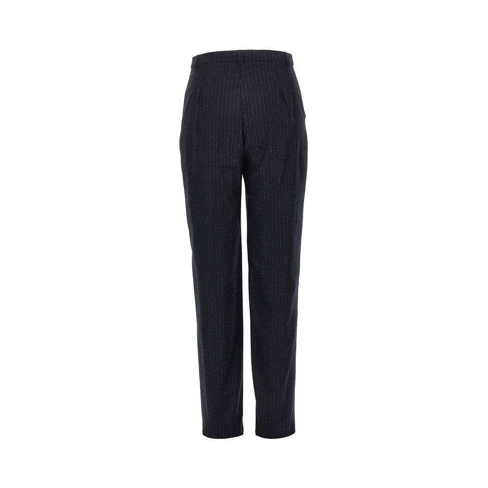 wool-blend pants with pinstriped motif