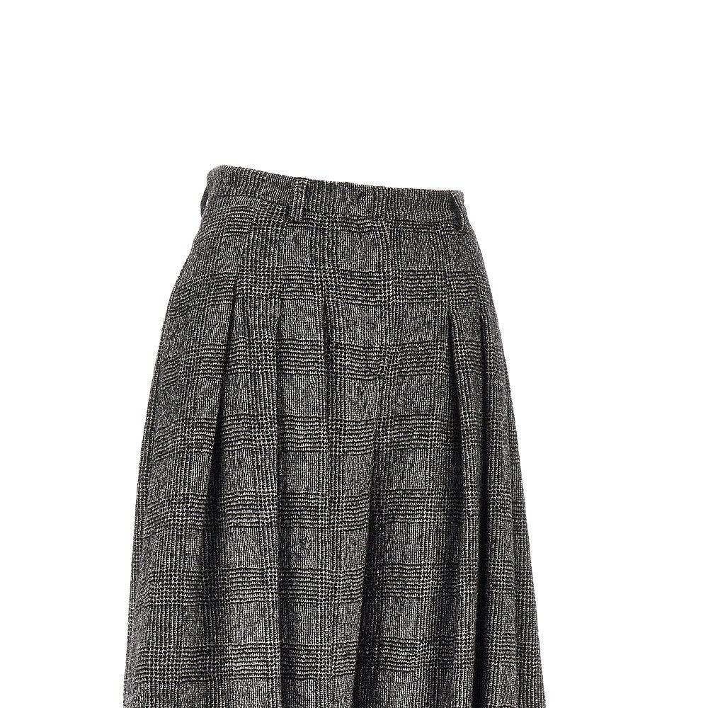 prince of wales wide-leg pants