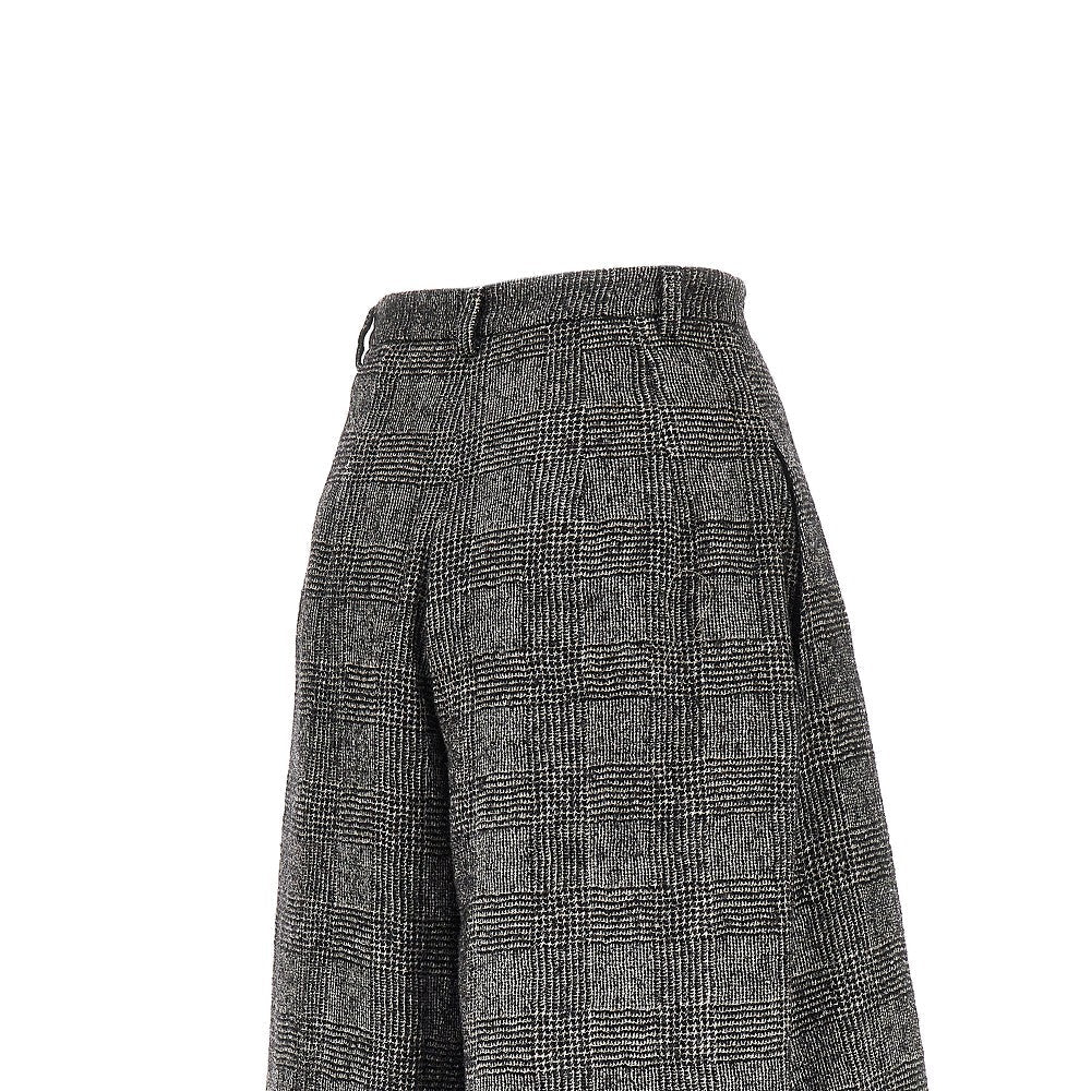 prince of wales wide-leg pants