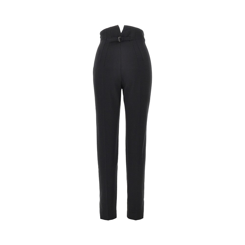 stretch crepe slim fit pants