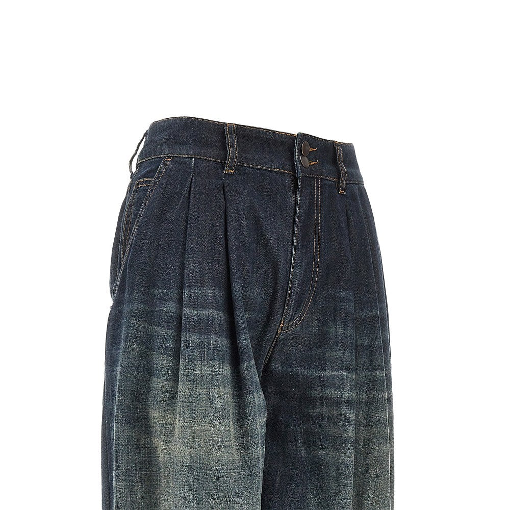 EMPORIO ARMANI 28 lightweight denim wide leg j8k pants