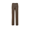 wool straight pants with belt