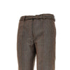 wool straight pants with belt