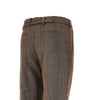 wool straight pants with belt