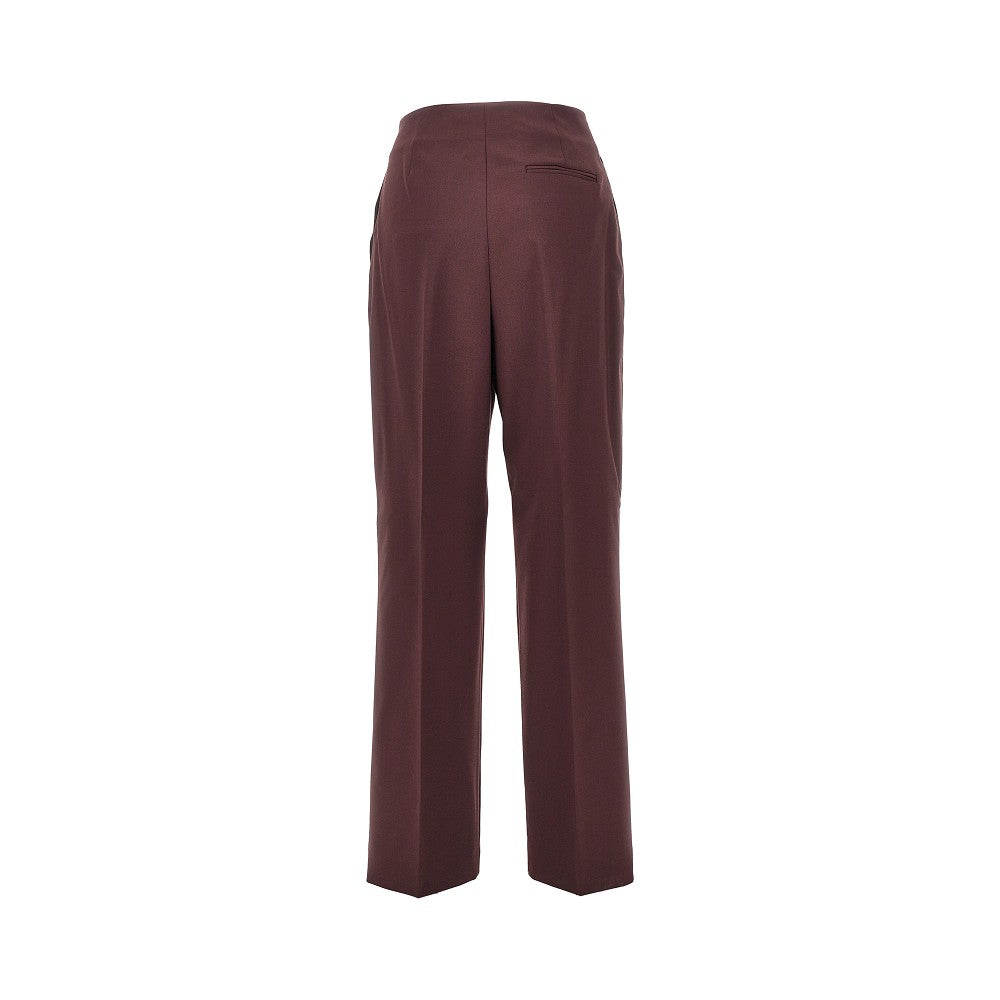 wool-blend tailored cigarette pants