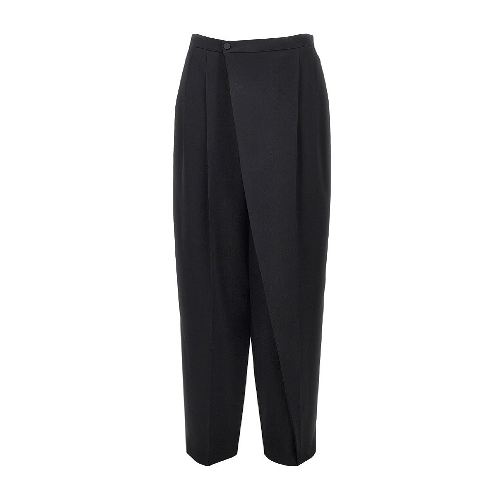 wrap-over satin pants