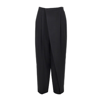wrap-over satin pants