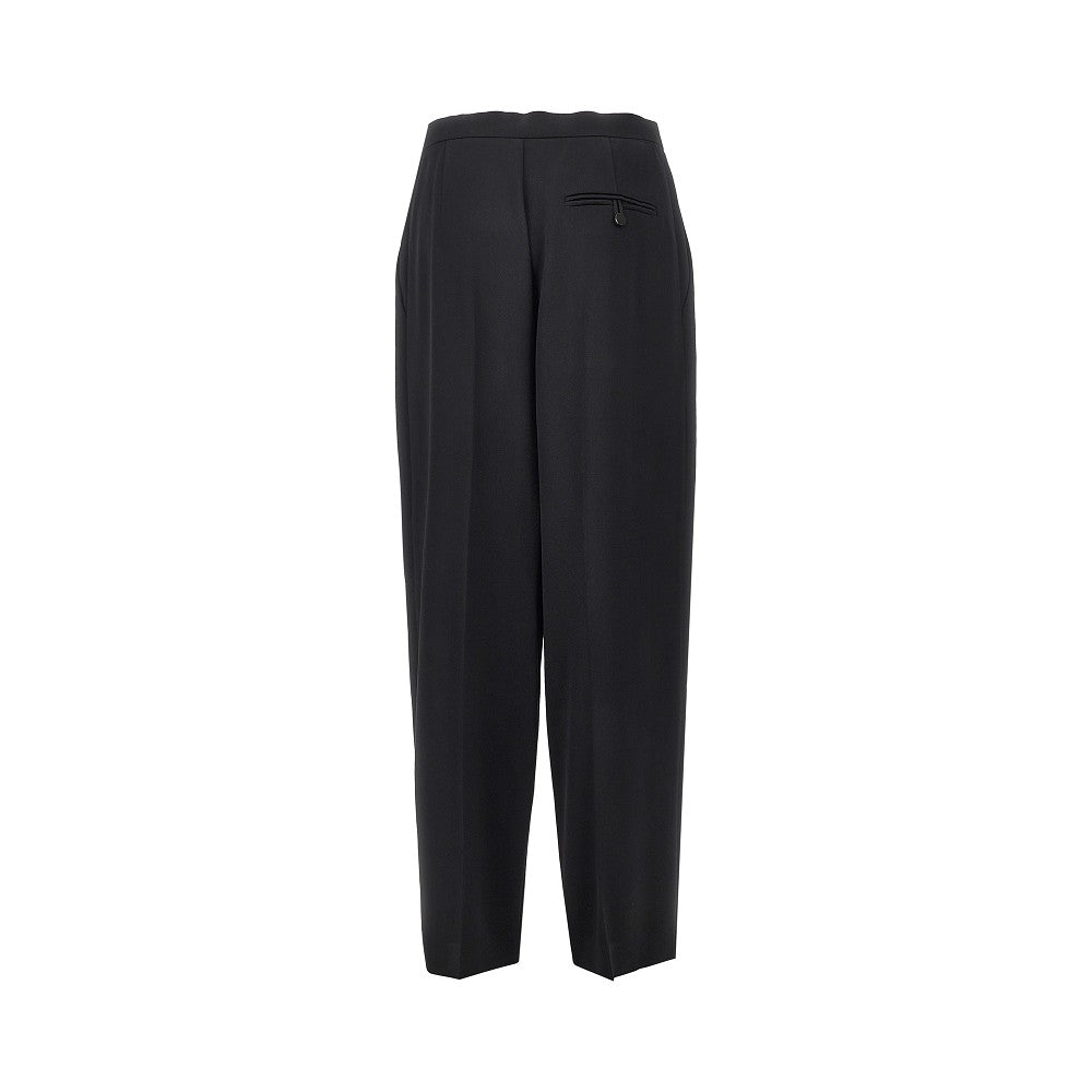 wrap-over satin pants
