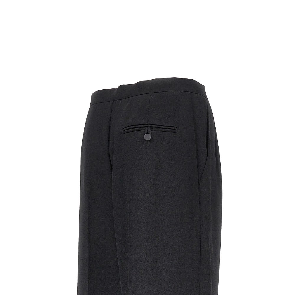 wrap-over satin pants