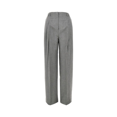 pinstriped wide pants with darts