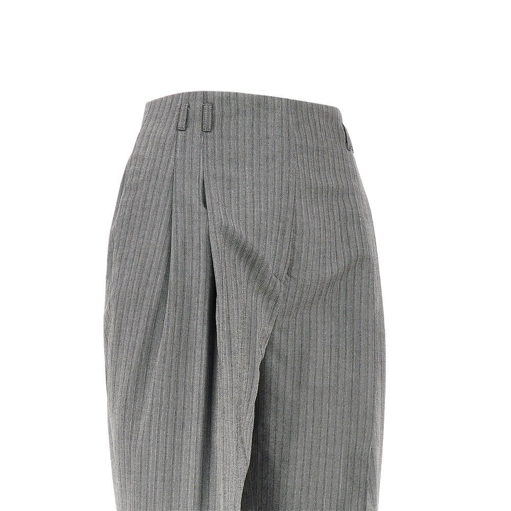 ALBERTA FERRETTI 40 pinstriped wide pants with darts