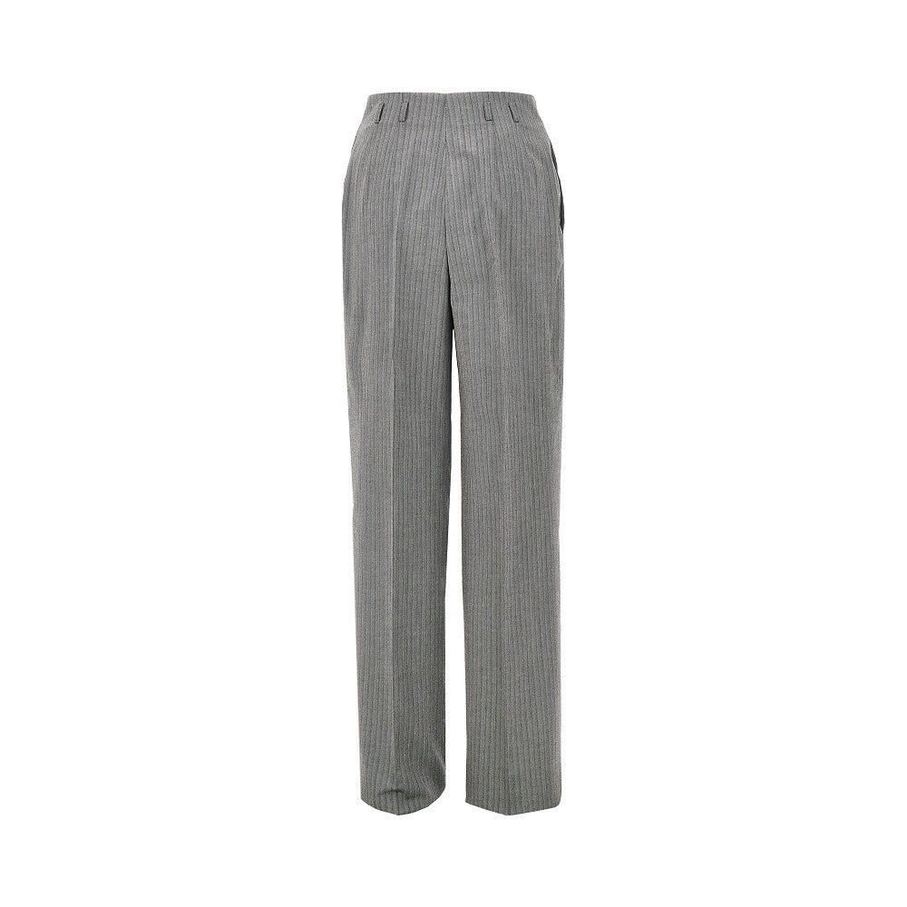 pinstriped wide pants with darts