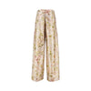 floral motif sequinned pants