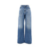 wide leg jeans with fadings
