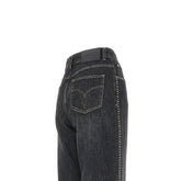 VERSACE 26 high-rise jeans with studs and crystals