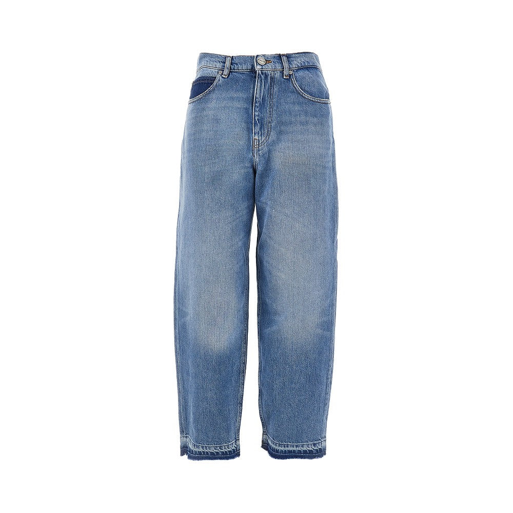 PINKO 24 balloon fit jeans with frayed hem