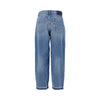 balloon fit jeans with frayed hem