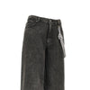loose fit jeans with strass cord