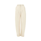 PINKO 38 faux leather barrel leg pants