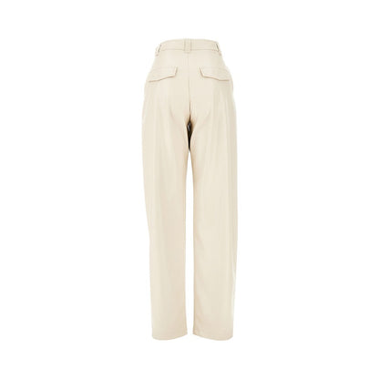 PINKO 38 faux leather barrel leg pants