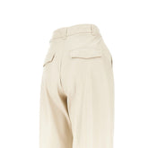 PINKO 38 faux leather barrel leg pants