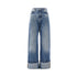 PINKO 29 wide leg jeans with turned-up hem