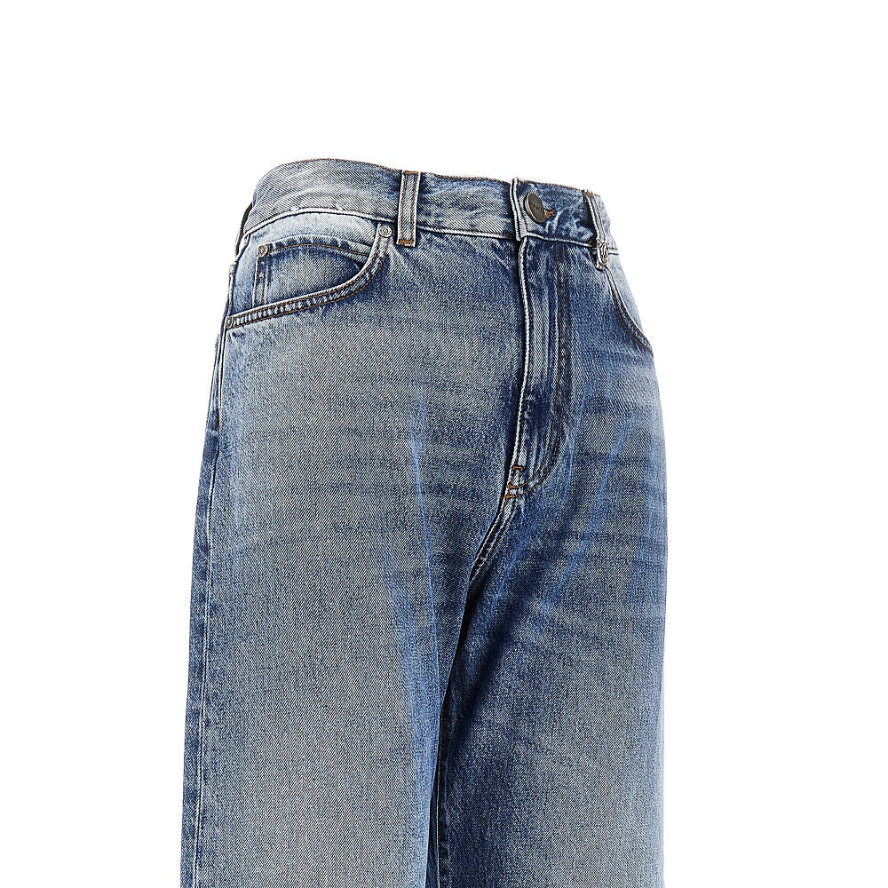 PINKO 29 wide leg jeans with turned-up hem