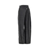 wrap-over twill pants