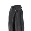 wrap-over twill pants