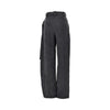 wrap-over twill pants