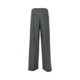 PINKO 38 flannel pants with torchon trimmings