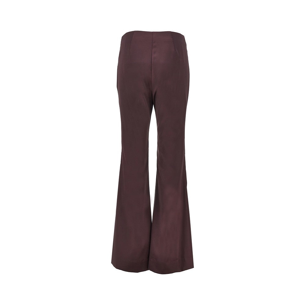 satin flared pants