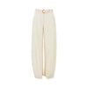 panama fabric pants with belt