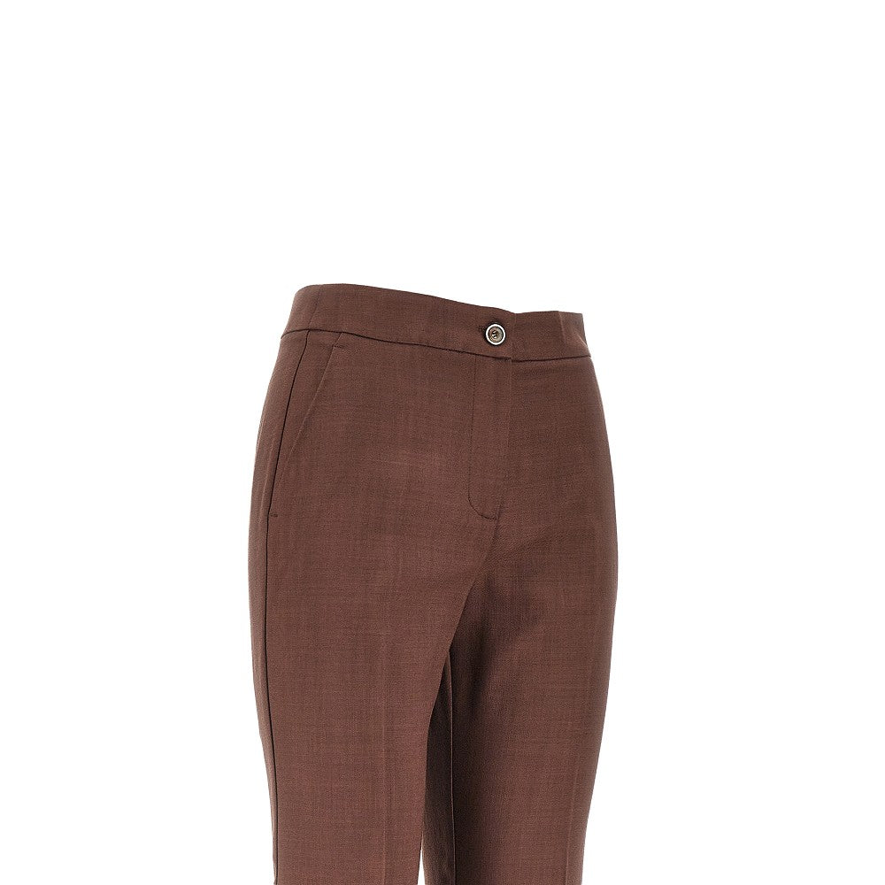 stretch viscose-blend flared pants