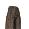 faux leather barrel leg pants
