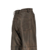 faux leather barrel leg pants