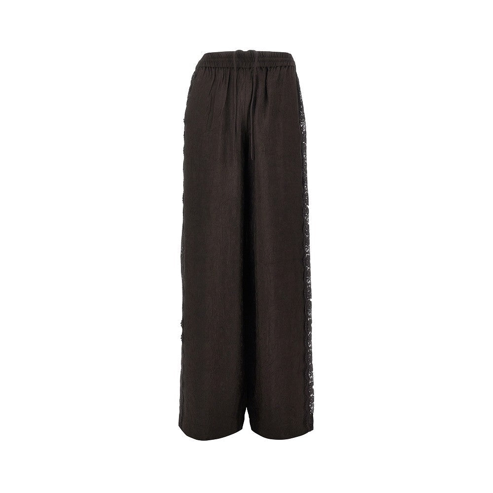 jacquard pants with lace bands