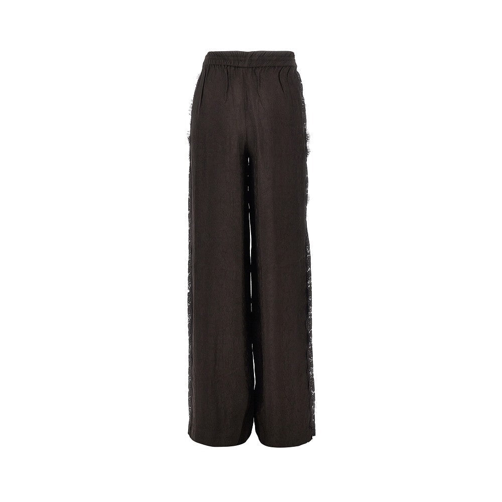 jacquard pants with lace bands
