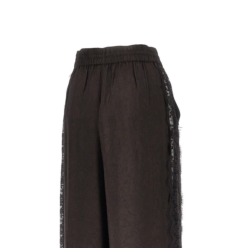 jacquard pants with lace bands