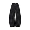studded barrel fit jeans