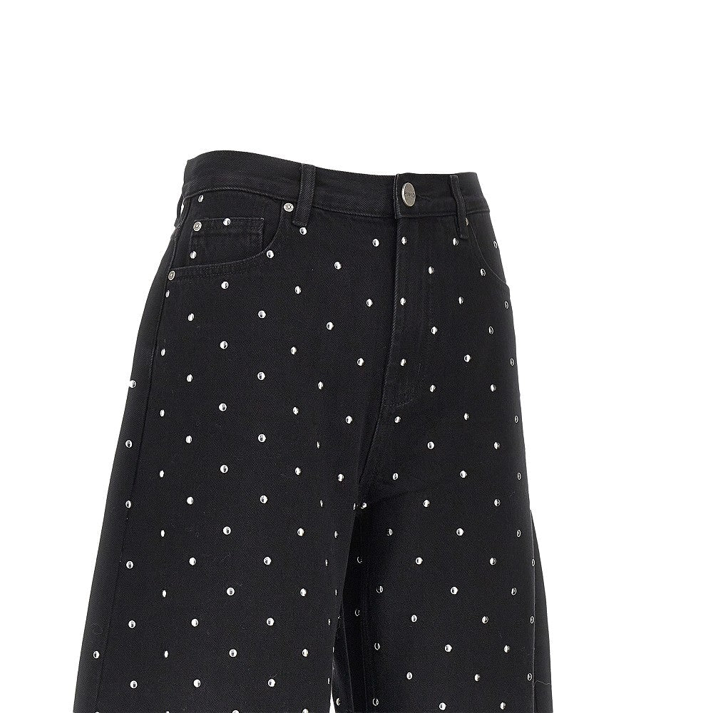 studded barrel fit jeans