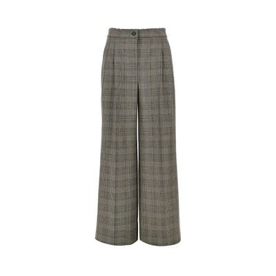 prince of wales wide-leg pants