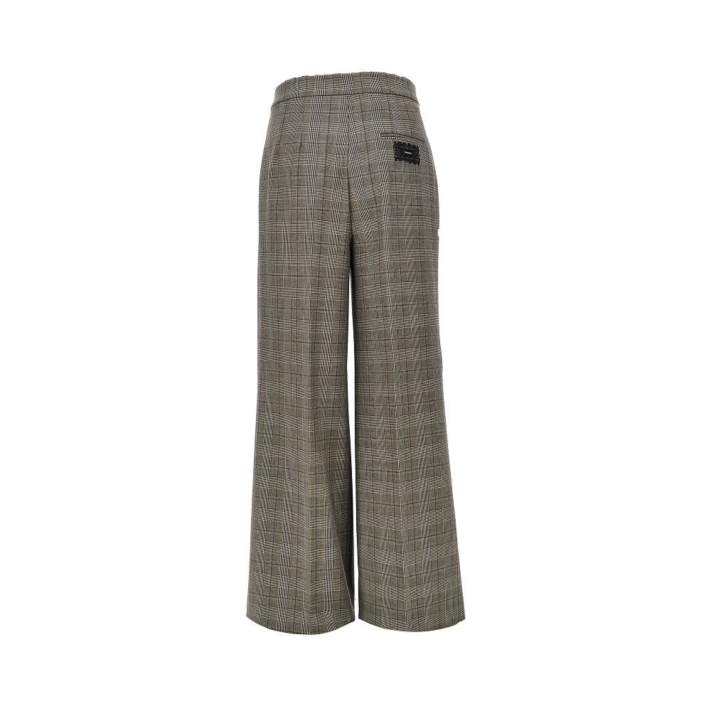 prince of wales wide-leg pants